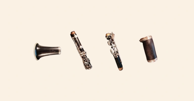 parts of a black clarinet