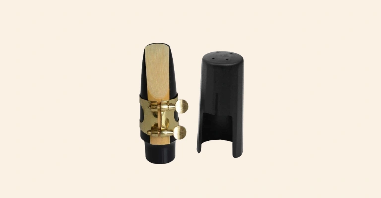 saxophone mouthpiece and reed