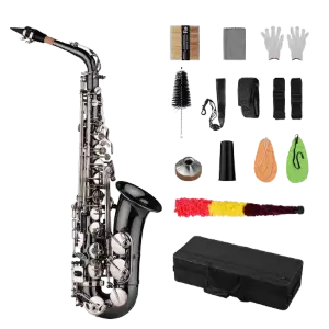 btuty black alto saxophone with accessories